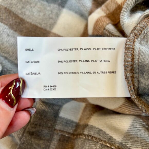 Nautica Plaid Women's Shacket - Size: S - Picture 4 of 5